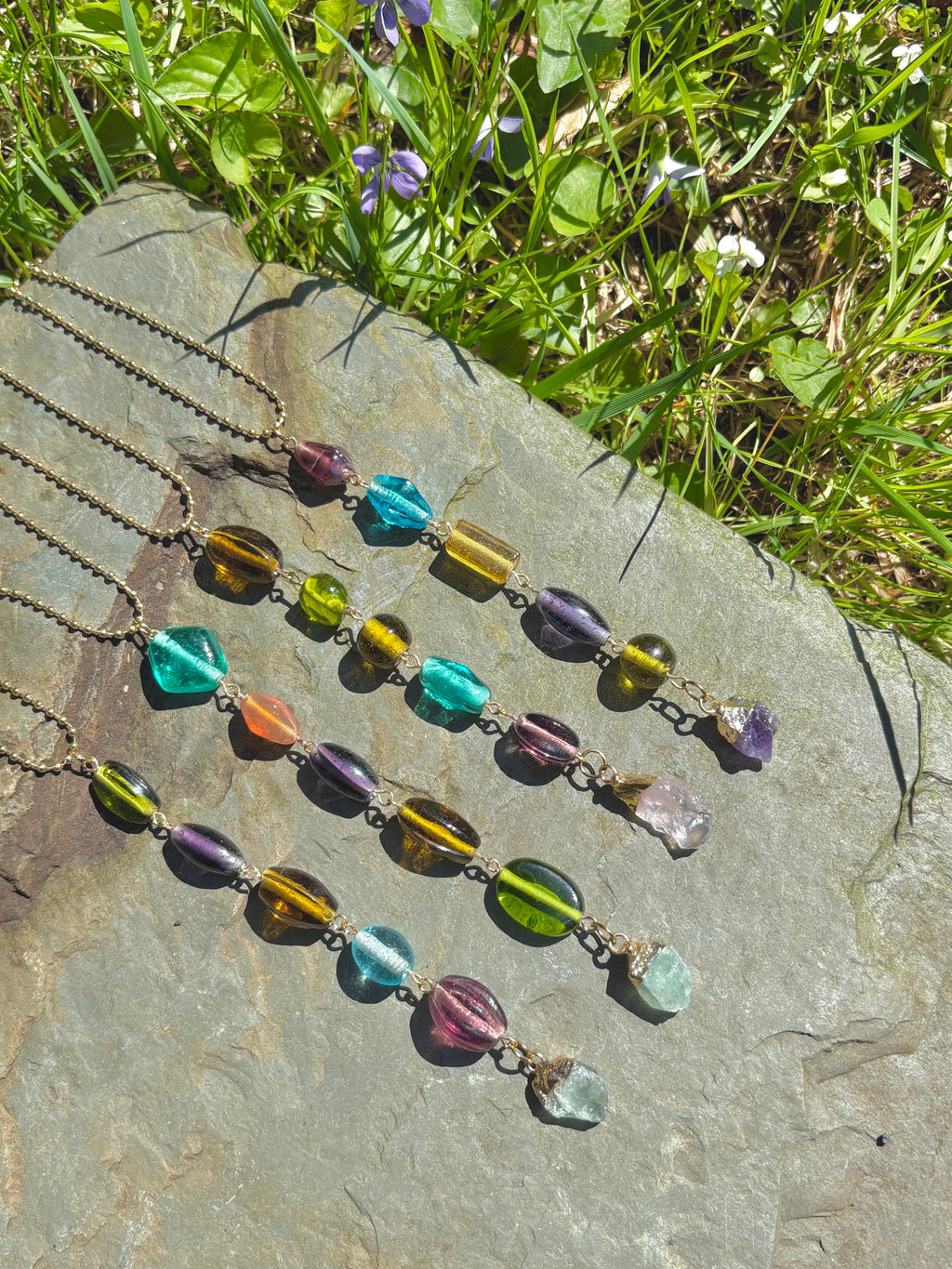 boho bead car charm