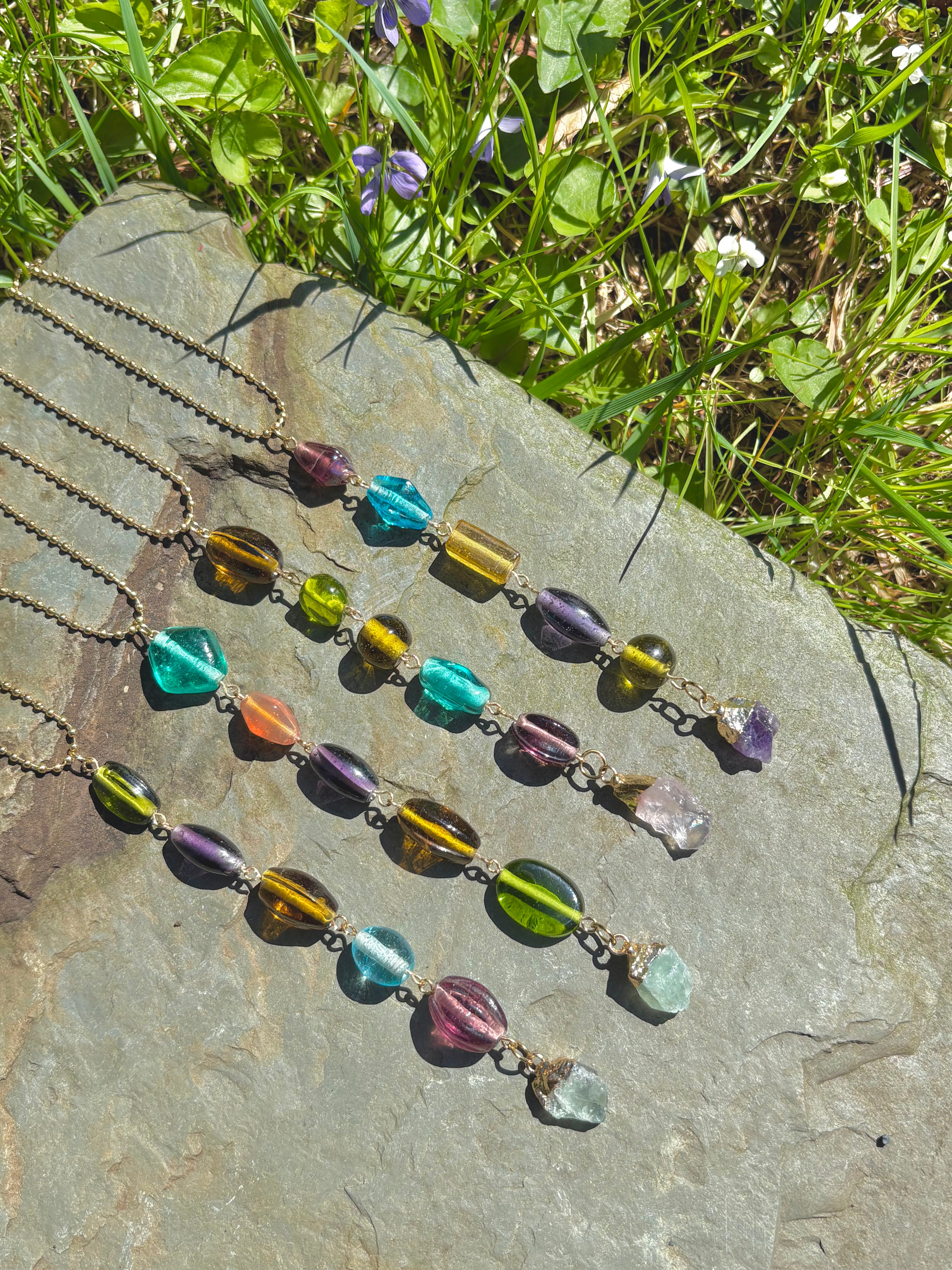 boho bead car charm