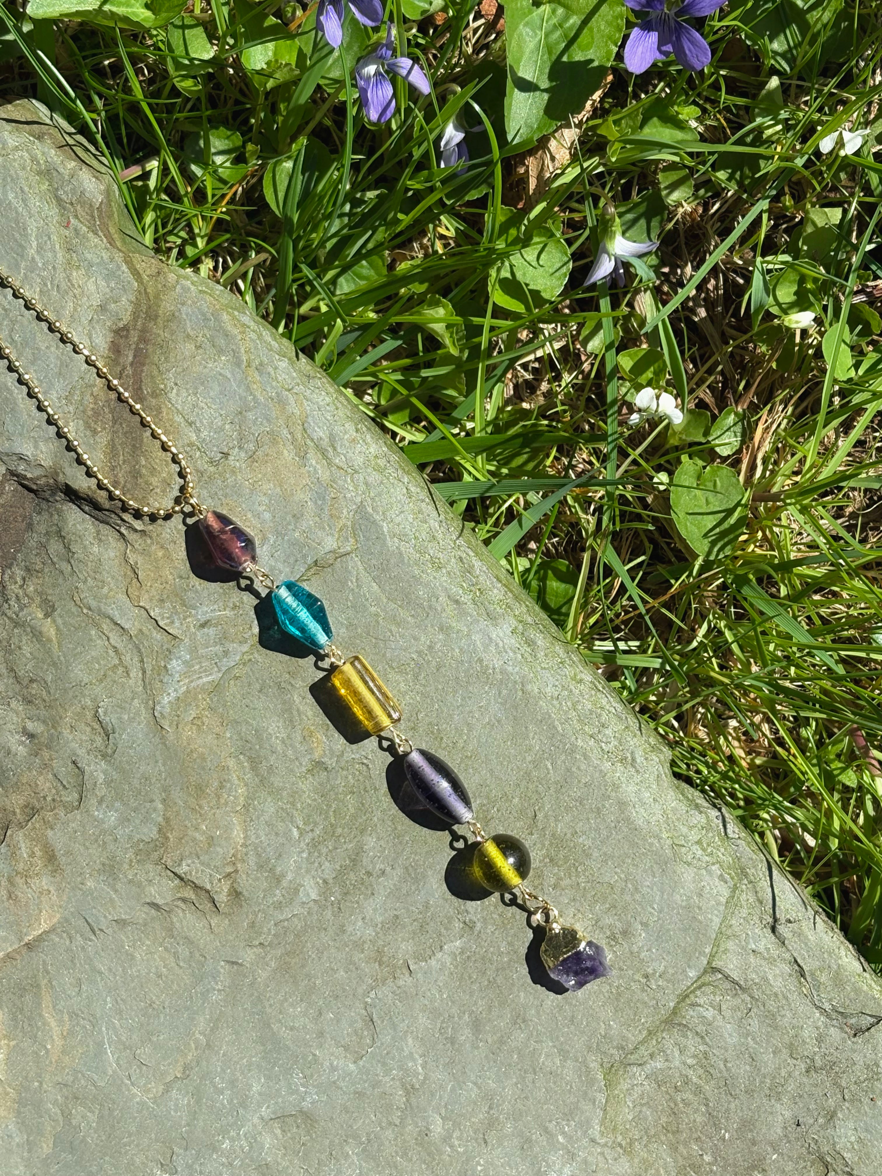 boho bead car charm