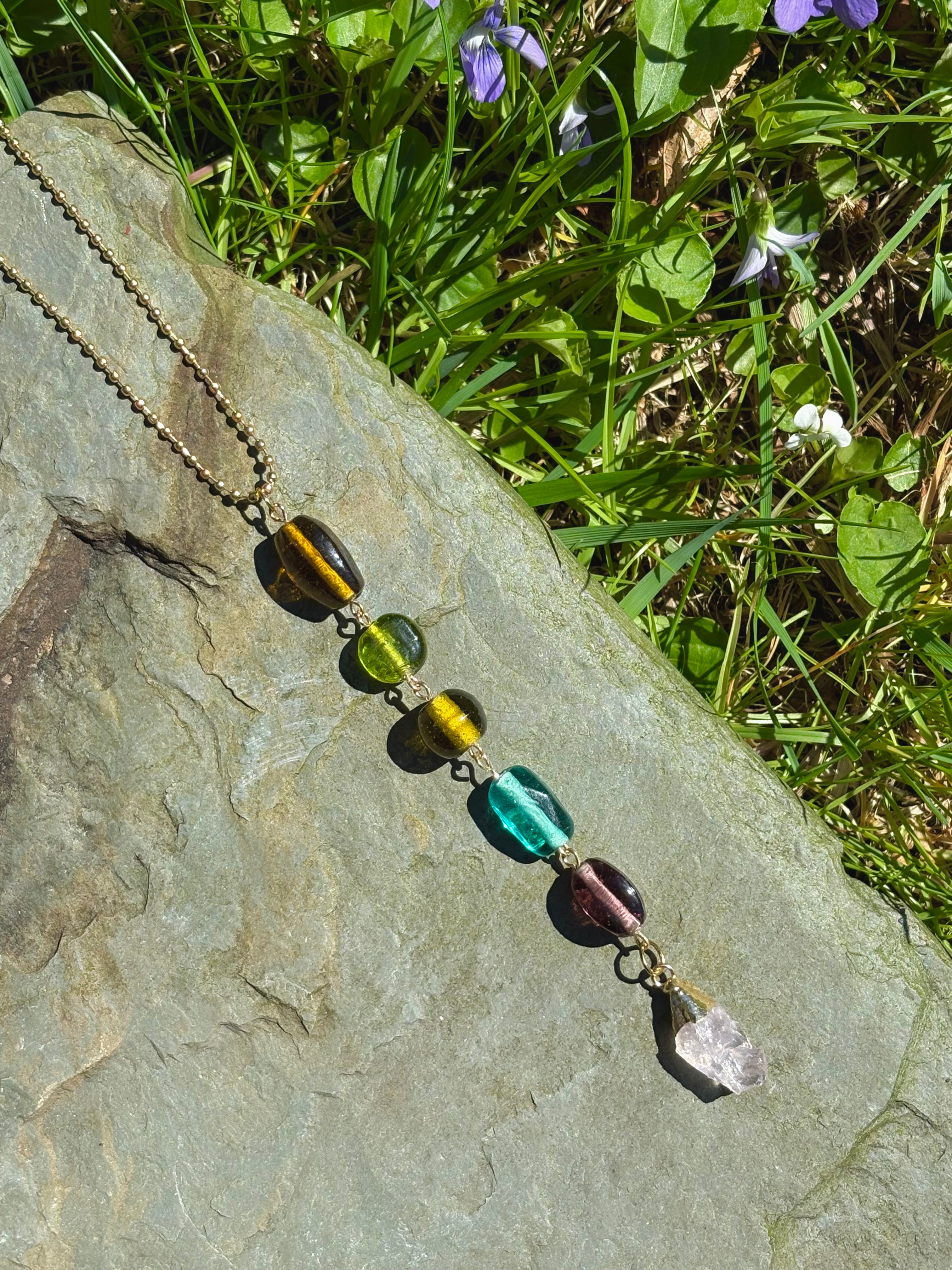 boho bead car charm