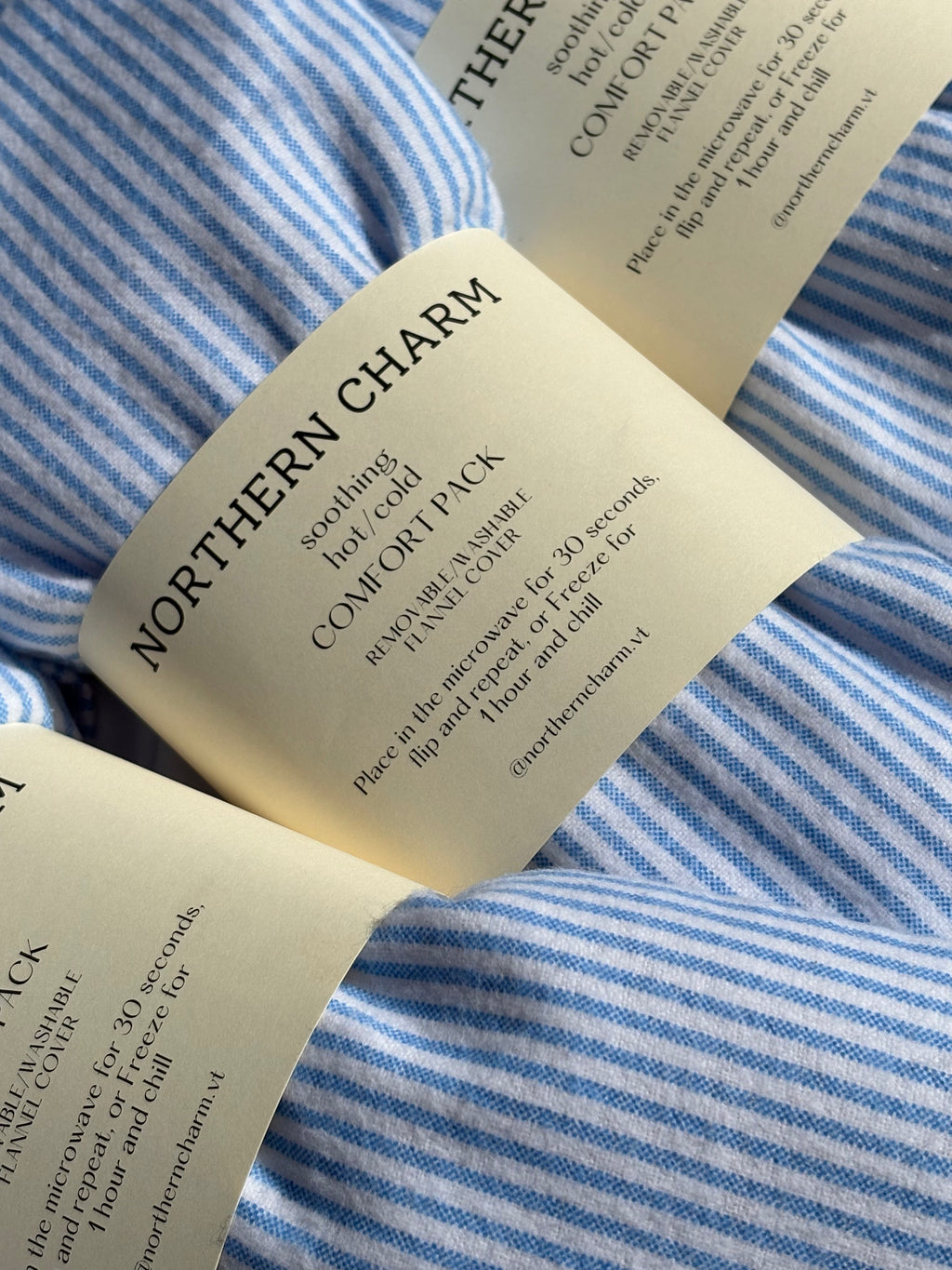 blue striped flannel comfort packs